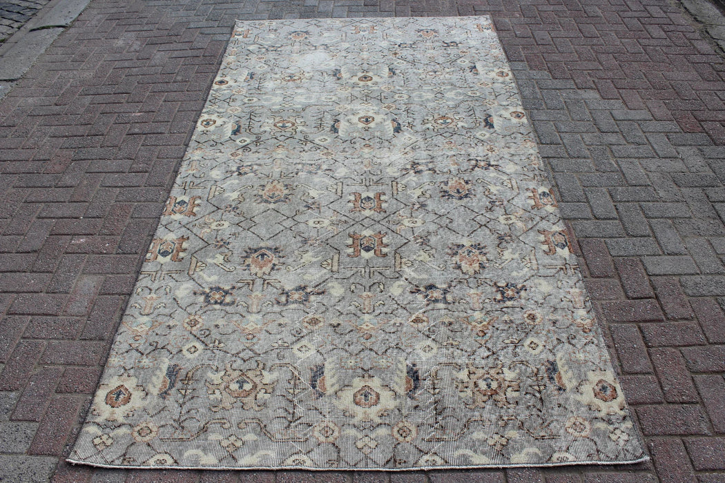 Vintage Hand Knotted Anatolian Runner Rug 157x291 cm