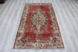 Vintage Hand Knotted Area Rug 211cm x 120cm 1960s
