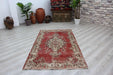 Vintage Hand Knotted Area Rug 211cm x 120cm 1960s
