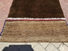 Vintage Hand Knotted Brown Rug 196 cm x 84 cm