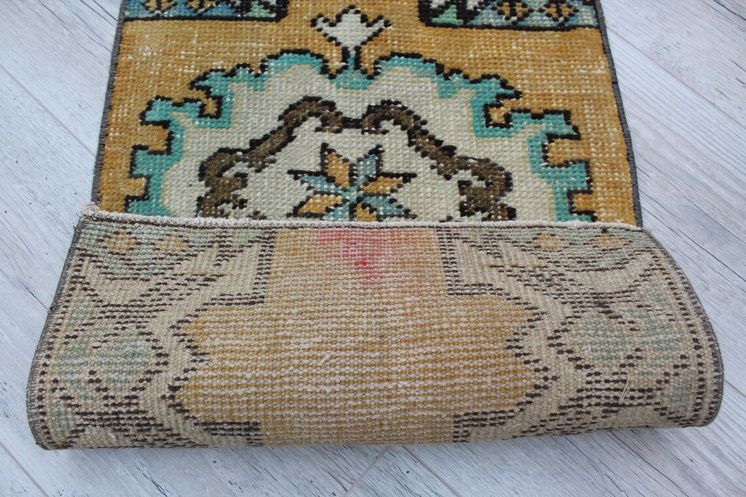 Vintage käsinsolmittu minimatto Bailey 43cm x 77cm