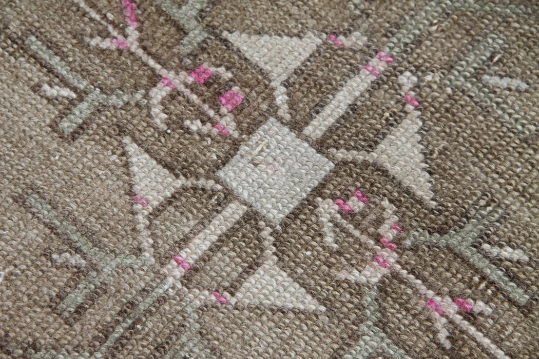 Vintage Hand Knotted Oushak Runner Rug 347cm x 99cm