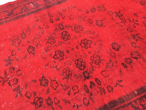 Vintage Hand Knotted Over Dyed Rug 218cm x 129cm