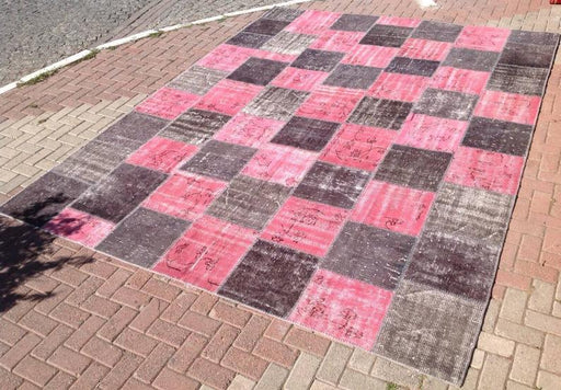 Vintage Hand Knotted Patchwork Rug 373cm x 279cm Turkey