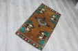 Vintage Hand-Knotted Rose Mini Rug 56 cm x 103 cm