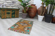 Vintage Hand-Knotted Rose Mini Rug 56 cm x 103 cm