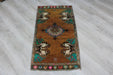 Vintage Hand-Knotted Rose Mini Rug 56 cm x 103 cm