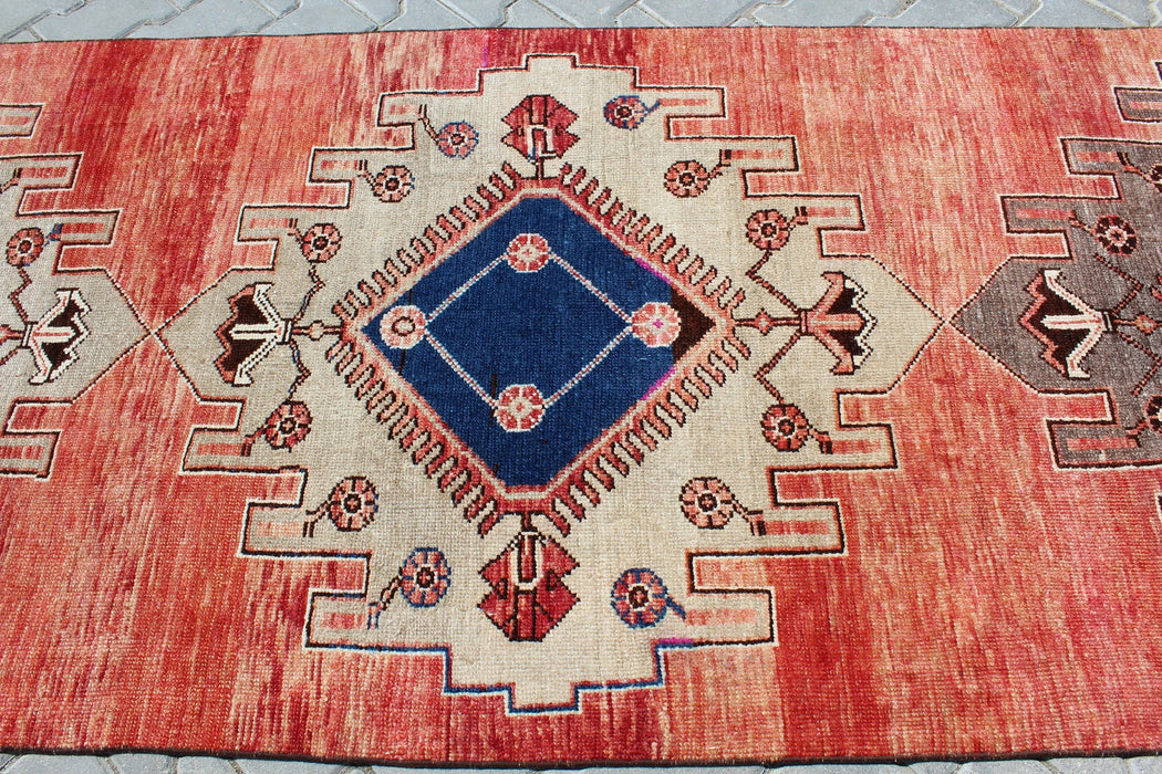 Vintage Hand-Knotted Runner Rug 104cm x 367cm