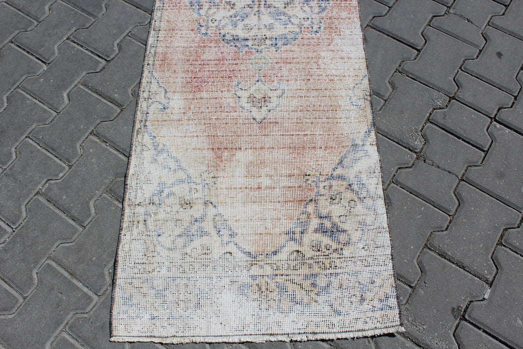 Vintage Hand-Knotted Runner Rug 61cm x 332cm