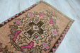 Vintage Hand-Knotted Turkish Mini Rug 38x97 cm