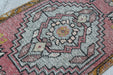 Vintage Hand-Knotted Turkish Mini Rug 46cm x 97cm #558