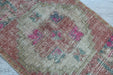 Vintage Hand-Knotted Turkish Mini Rug 47cm x 87cm