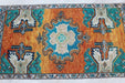 Vintage Hand-Knotted Turkish Mini Rug 50cm x 100cm