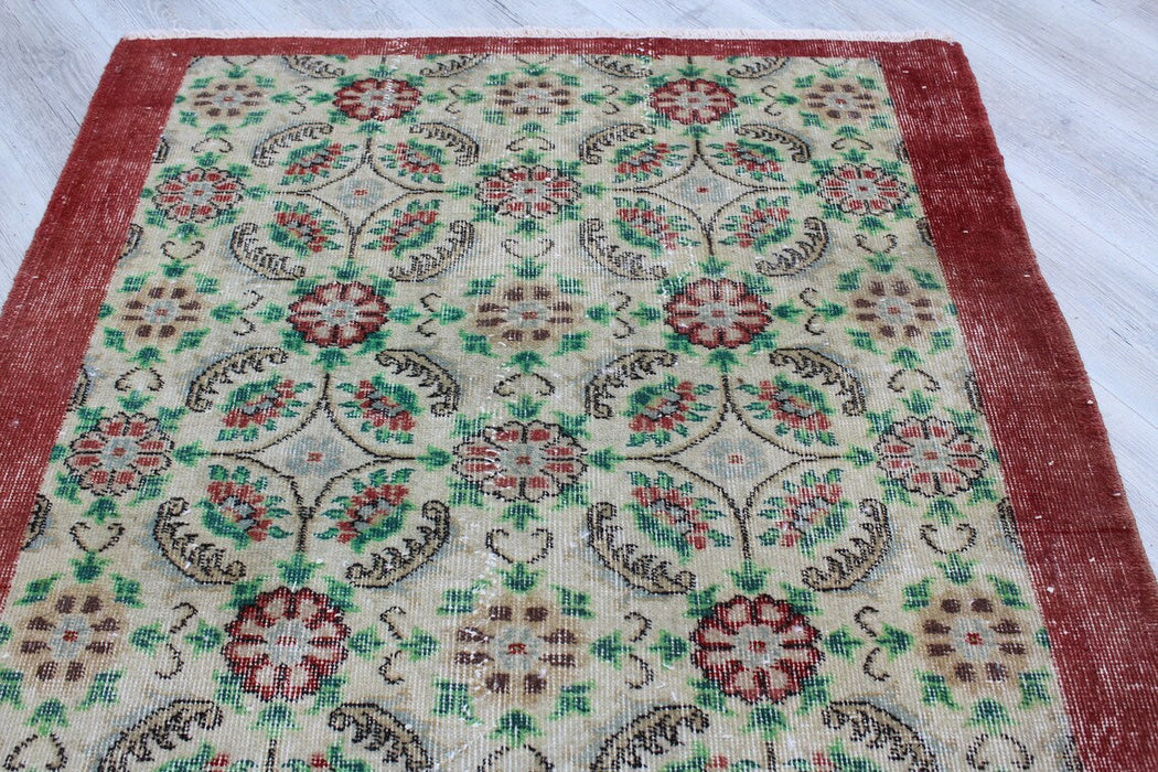 Vintage Hand-Knotted Turkish Rug 120 cm x 201 cm