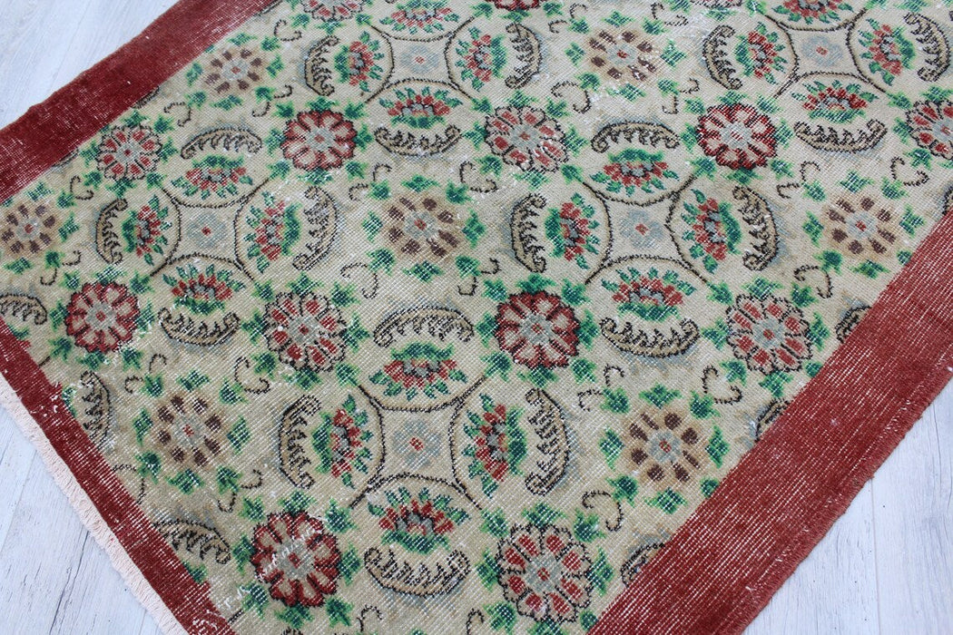 Vintage Hand-Knotted Turkish Rug 120 cm x 201 cm