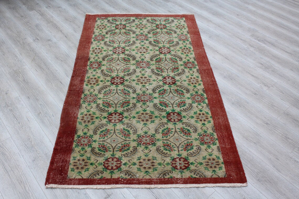 Vintage Hand-Knotted Turkish Rug 120 cm x 201 cm