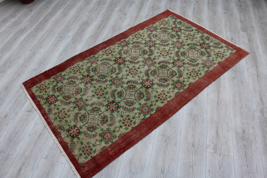 Vintage Hand-Knotted Turkish Rug 120 cm x 201 cm
