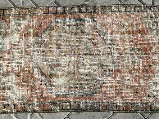 Vintage Hand-Knotted Turkish Rug 133cm x 63cm