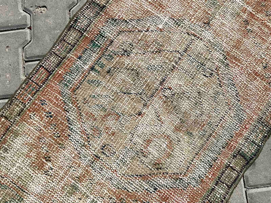 Vintage Hand-Knotted Turkish Rug 133cm x 63cm