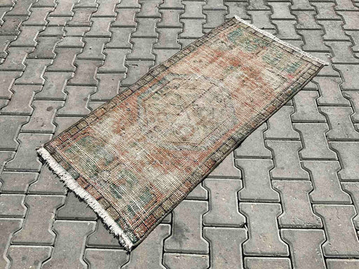 Vintage Hand-Knotted Turkish Rug 133cm x 63cm