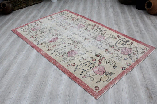 Vintage Hand-Knotted Turkish Rug 144x240 cm