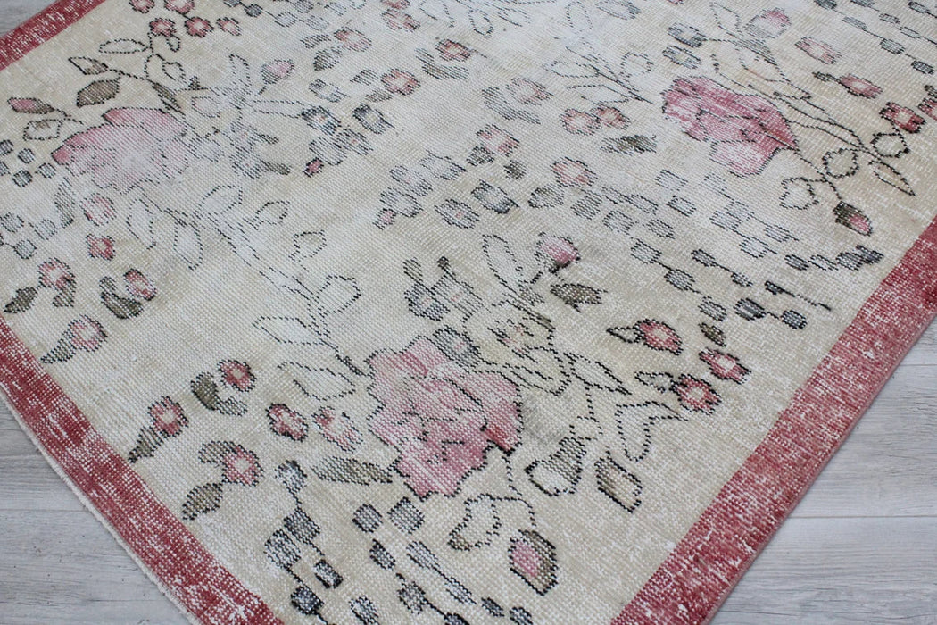 Vintage Hand-Knotted Turkish Rug 144x240 cm