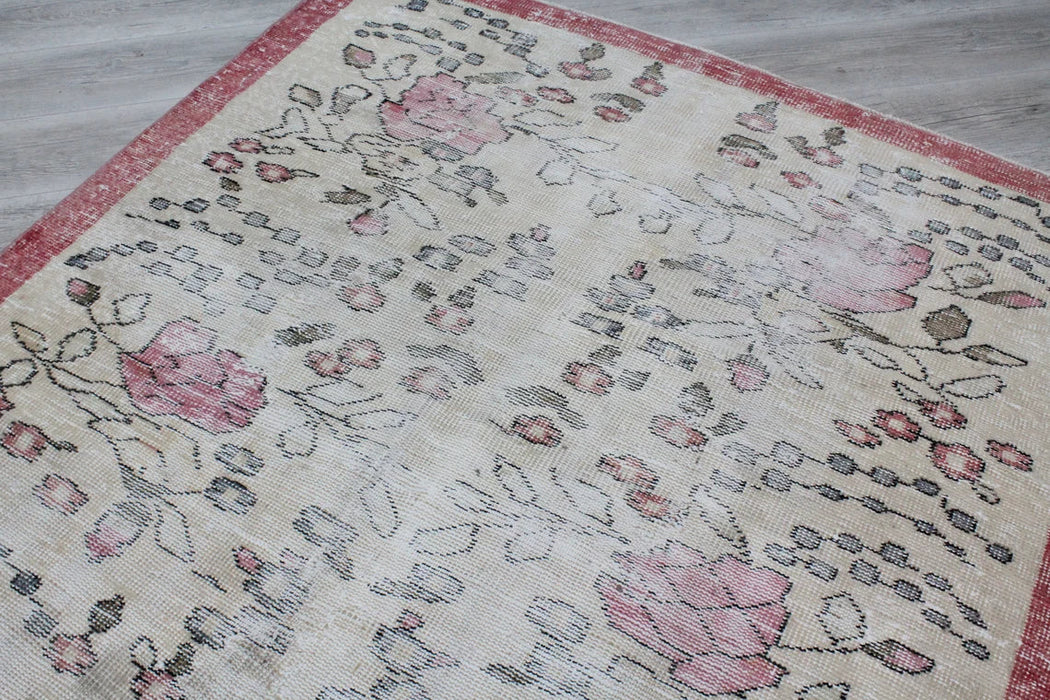 Vintage Hand-Knotted Turkish Rug 144x240 cm