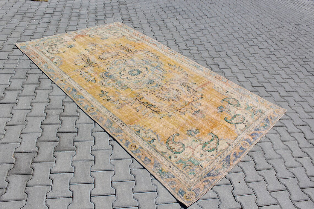 Tappeto turco vintage annodato a mano 166 cm x 285 cm n. 595