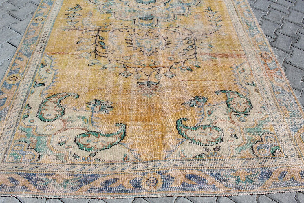 Tappeto turco vintage annodato a mano 166 cm x 285 cm n. 595