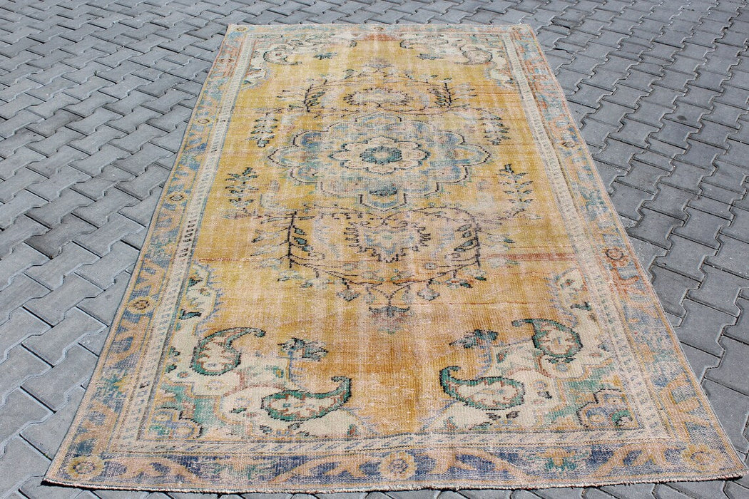 Tappeto turco vintage annodato a mano 166 cm x 285 cm n. 595