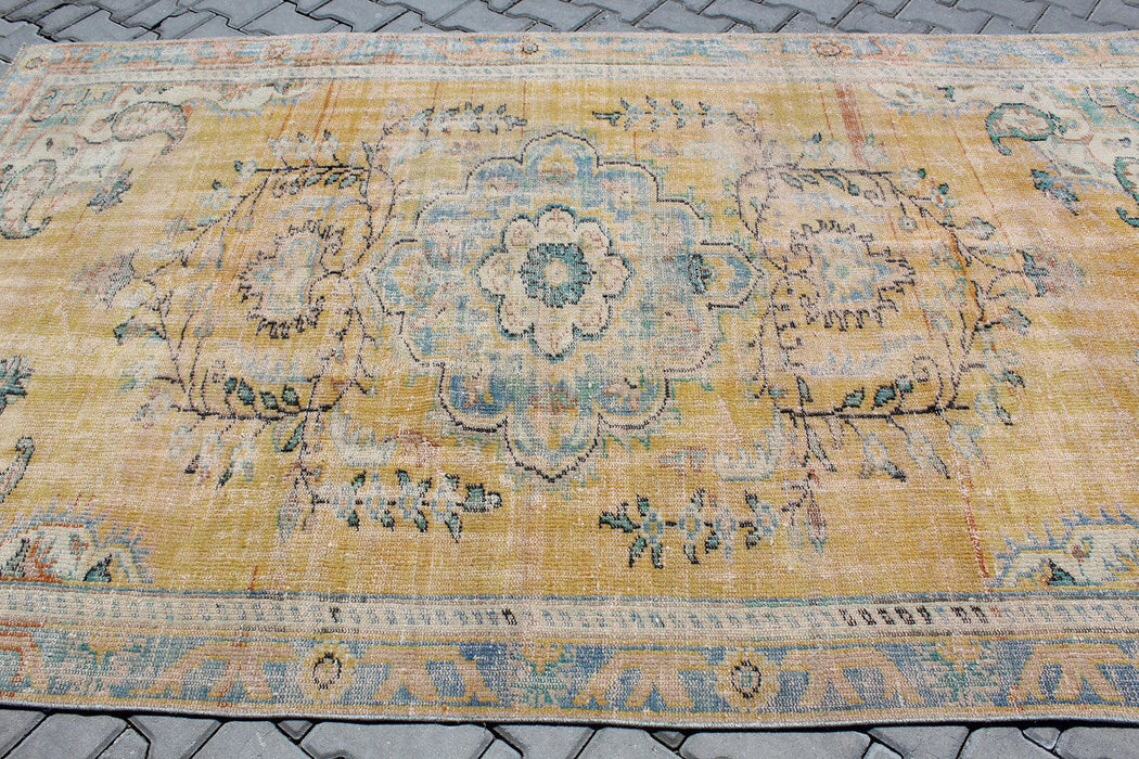 Tappeto turco vintage annodato a mano 166 cm x 285 cm n. 595