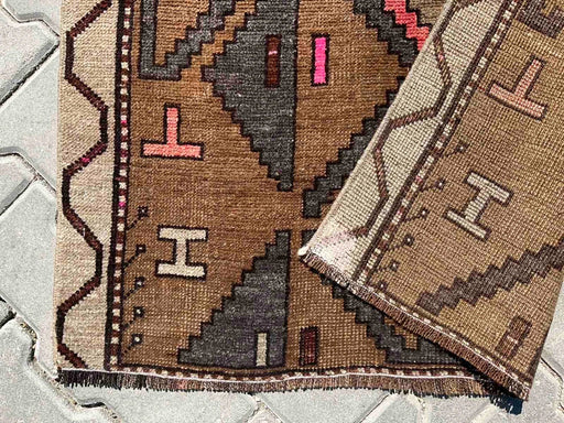 Vintage Hand Knotted Turkish Rug 169cm x 92cm