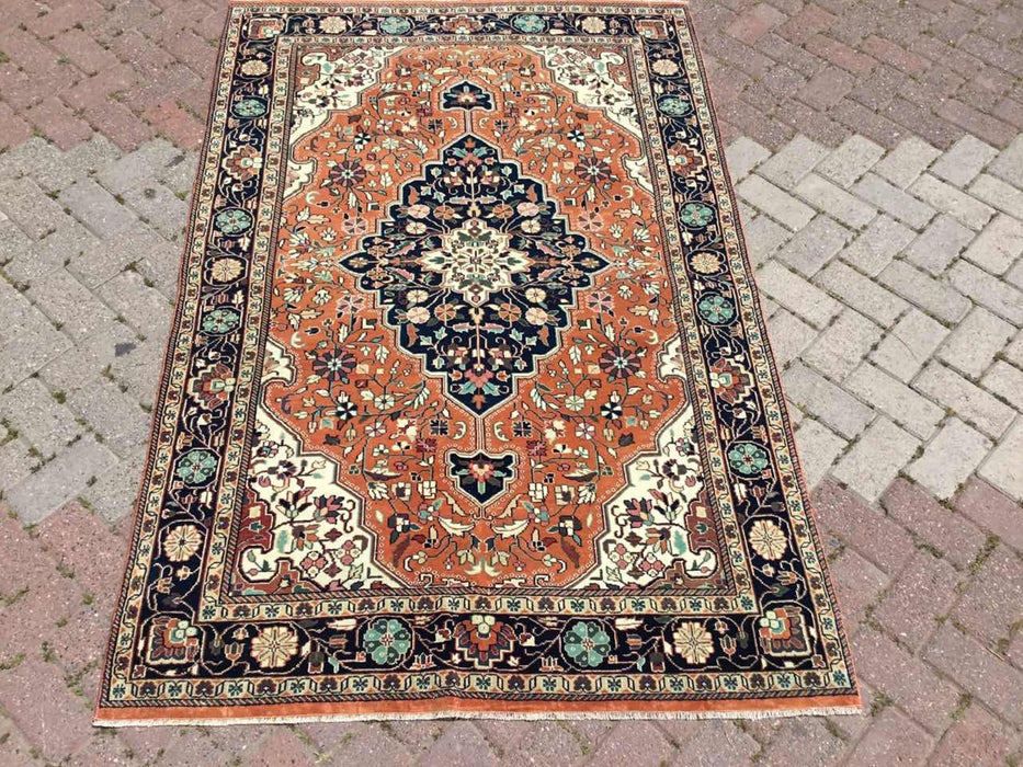 Vintage Hand Knotted Turkish Rug 198cm x 129cm