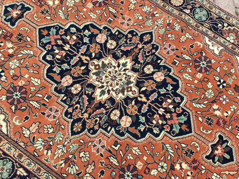Vintage Hand Knotted Turkish Rug 198cm x 129cm