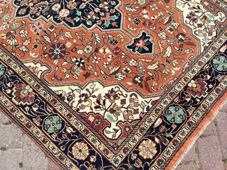 Vintage Hand Knotted Turkish Rug 198cm x 129cm