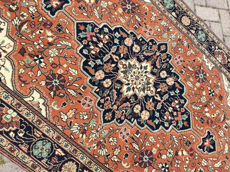 Vintage Hand Knotted Turkish Rug 198cm x 129cm