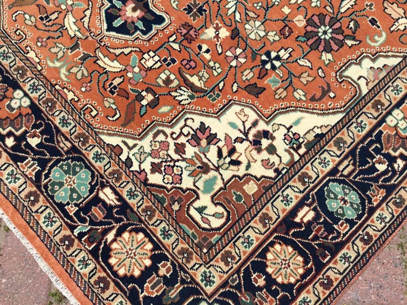 Vintage Hand Knotted Turkish Rug 198cm x 129cm