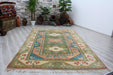 Vintage Hand-Knotted Turkish Rug 202x294 cm Unique Design