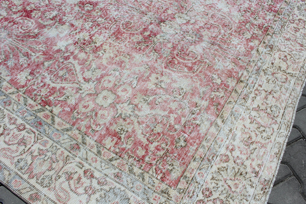 Vintage Hand-Knotted Turkish Rug 203cm x 301cm