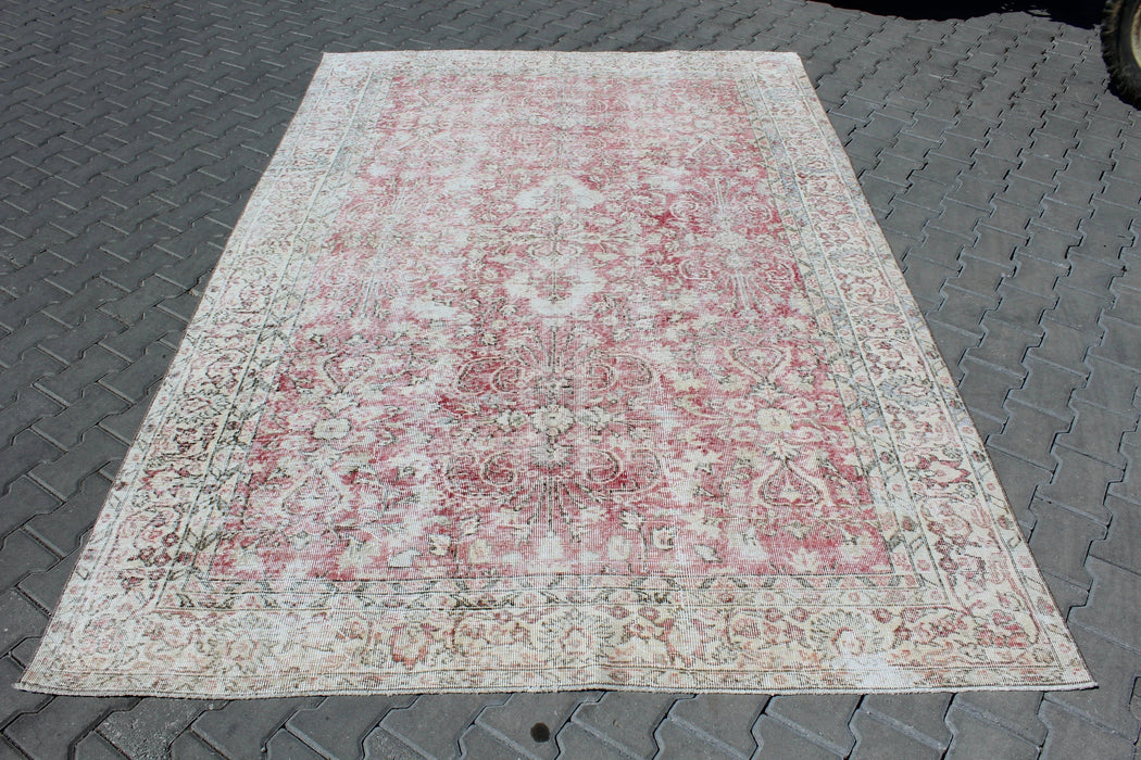 Vintage Hand-Knotted Turkish Rug 203cm x 301cm