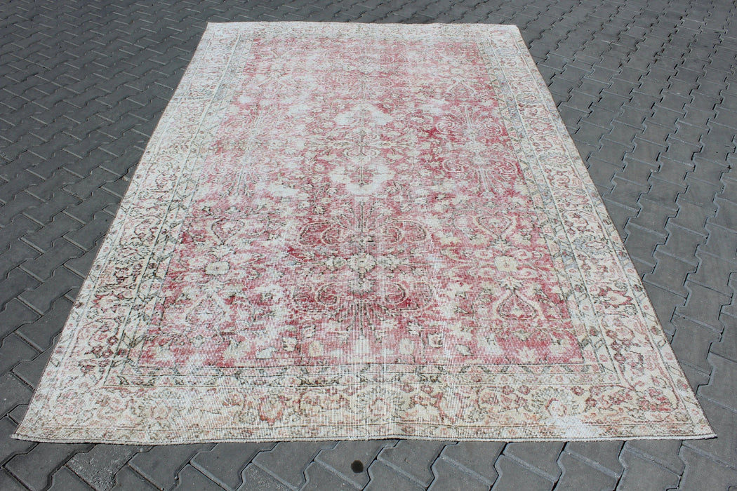 Vintage Hand-Knotted Turkish Rug 203cm x 301cm