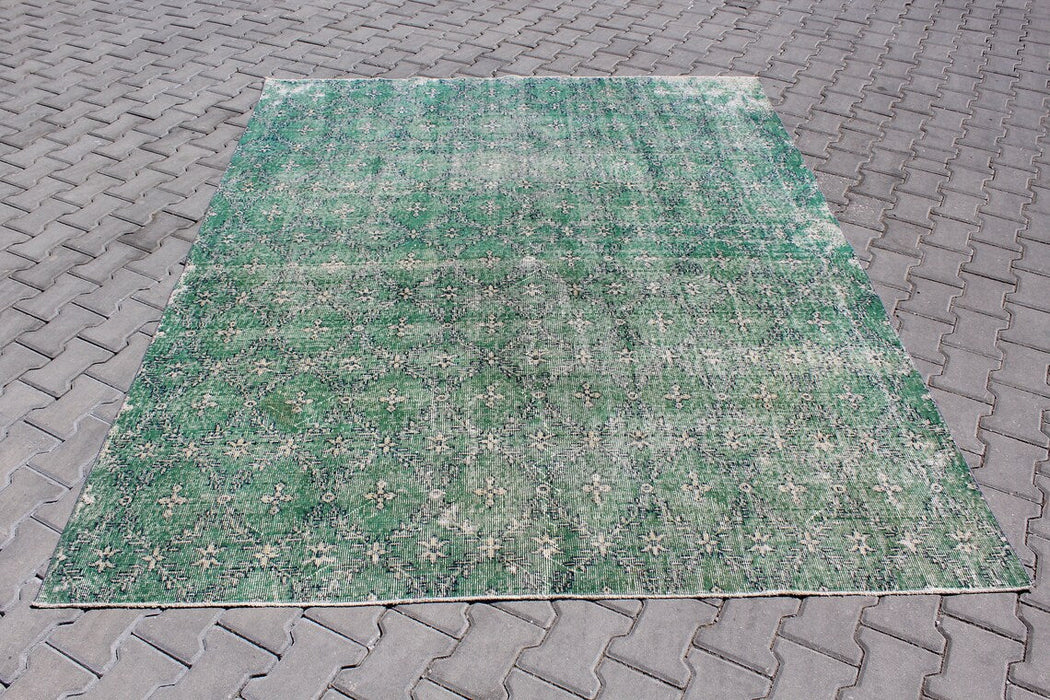 Vintage Hand-Knotted Turkish Rug 205cm x 254cm