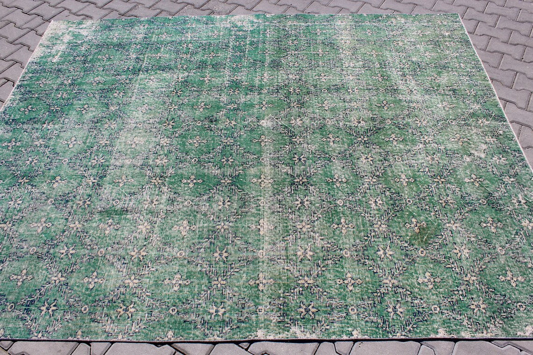 Vintage Hand-Knotted Turkish Rug 205cm x 254cm