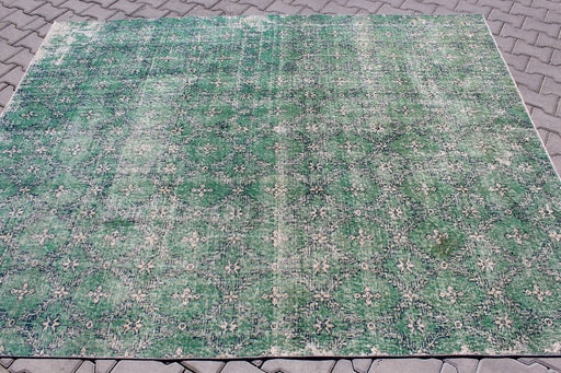 Vintage Hand-Knotted Turkish Rug 205cm x 254cm