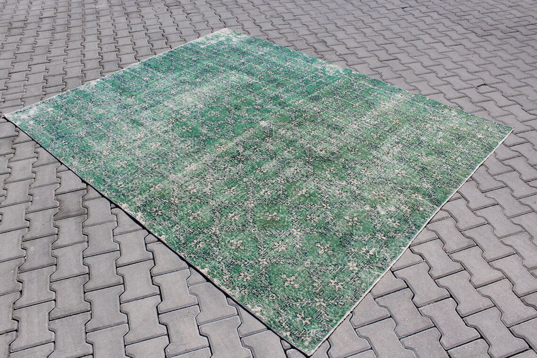 Vintage Hand-Knotted Turkish Rug 205cm x 254cm