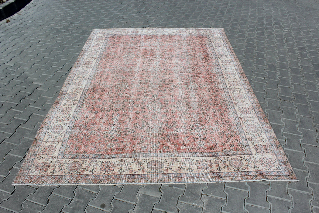 Vintage Hand-Knotted Turkish Rug 207cm x 300cm