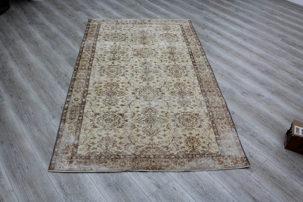 Vintage Hand-Knotted Turkish Rug 208cm x 122cm