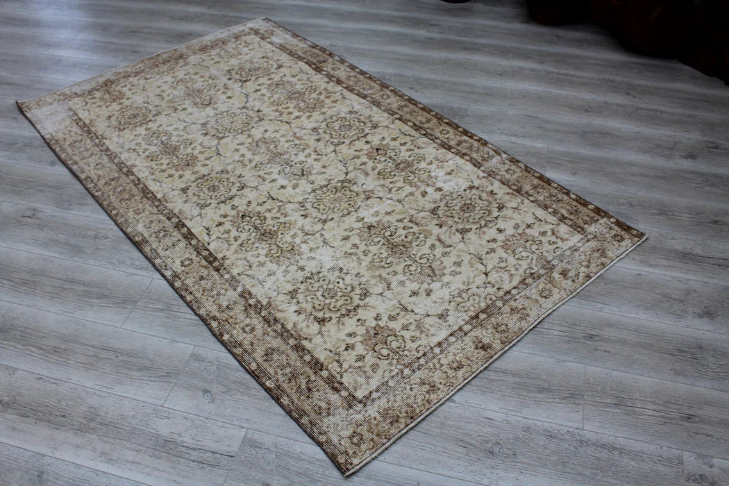 Vintage Hand-Knotted Turkish Rug 208cm x 122cm