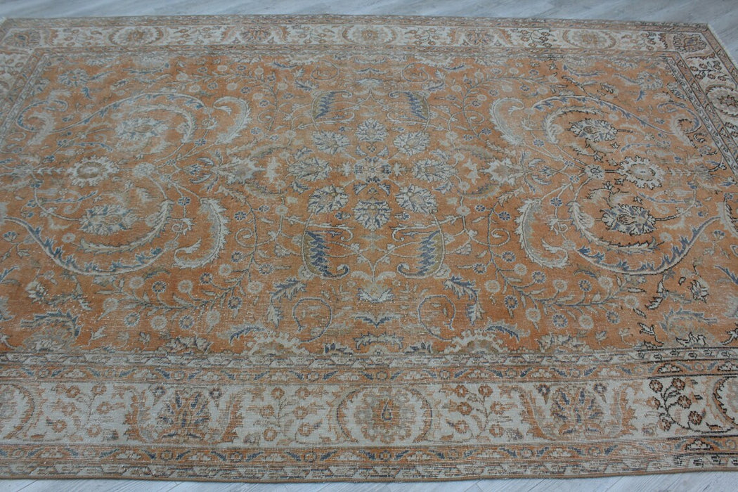 Vintage Hand-Knotted Turkish Rug 212cm x 319cm