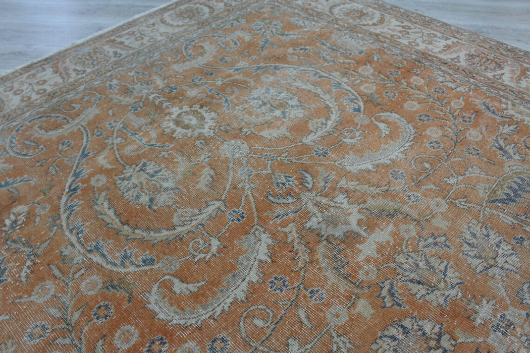 Vintage Hand-Knotted Turkish Rug 212cm x 319cm